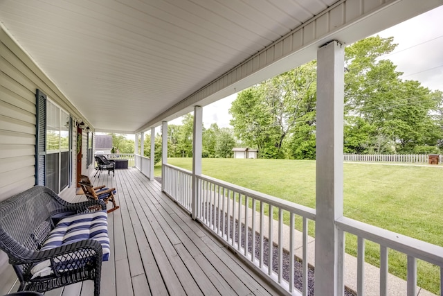 44 Gwinn Island Cir, Danville, KY 40422 - porch with view of wooded area