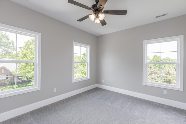 2269 Savannah Ln, Lexington, KY 40513 - carpeted spare room featuring baseboards, plenty of natural light, and ceiling fan