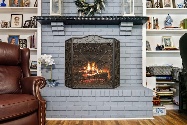256 Michael Blvd, Frankfort, KY 40601 - detailed view of wood finished floors and a brick fireplace