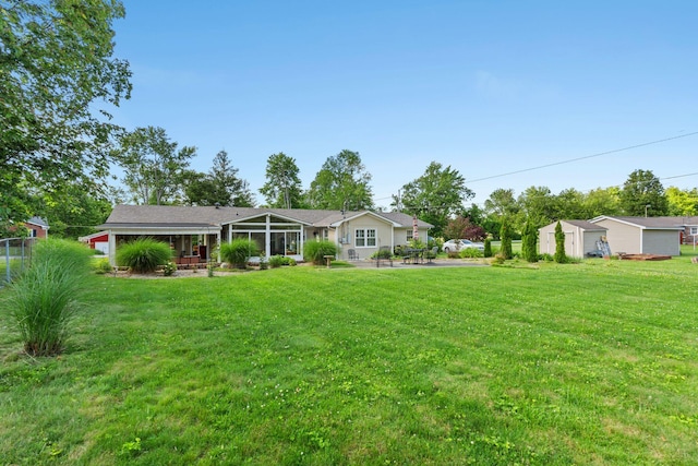256 Michael Blvd, Frankfort, KY 40601 - rear view of house with a lawn