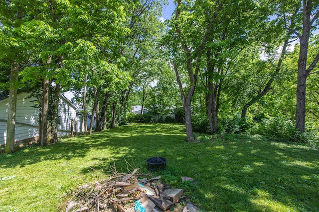 view of grassy yard
