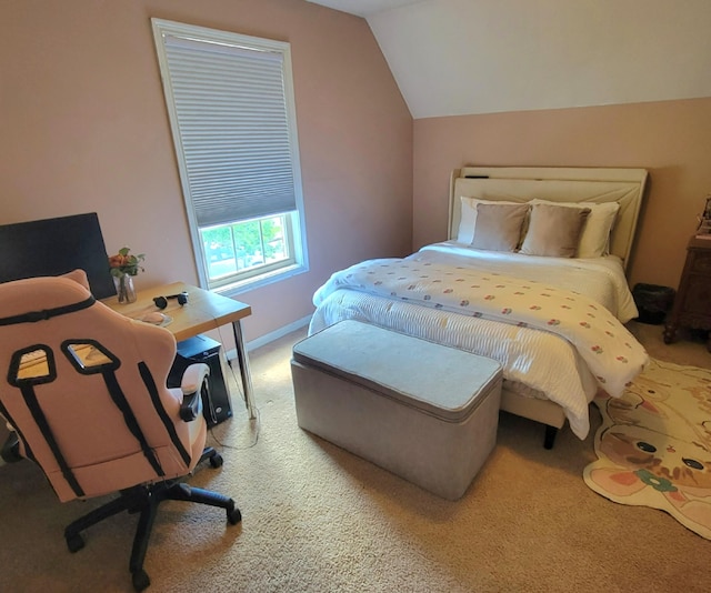 1136 Oatlands Park, Lexington, KY 40509 - bedroom featuring vaulted ceiling and carpet flooring
