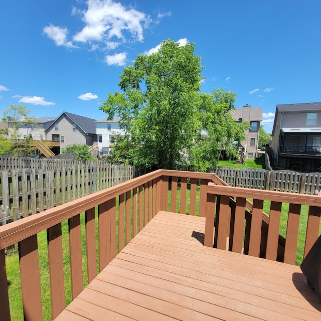 1136 Oatlands Park, Lexington, KY 40509 - wooden terrace featuring a residential view and a fenced backyard