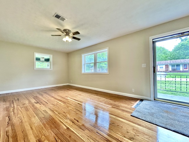 220 Jill Dr, Somerset, KY 42503 - unfurnished room featuring wood finished floors, baseboards, and ceiling fan