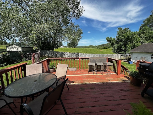 76 Waterford Way, Somerset, KY 42501 - wooden terrace with outdoor dining area