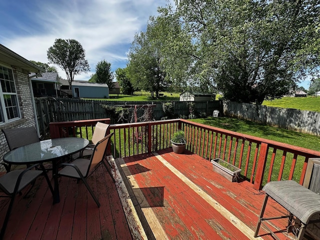 76 Waterford Way, Somerset, KY 42501 - wooden terrace featuring outdoor dining area