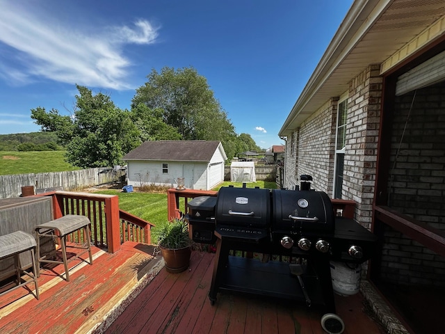 76 Waterford Way, Somerset, KY 42501 - deck featuring an outdoor structure and area for grilling