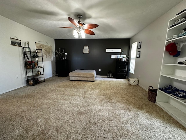 76 Waterford Way, Somerset, KY 42501 - sitting room featuring carpet, ceiling fan, and baseboards