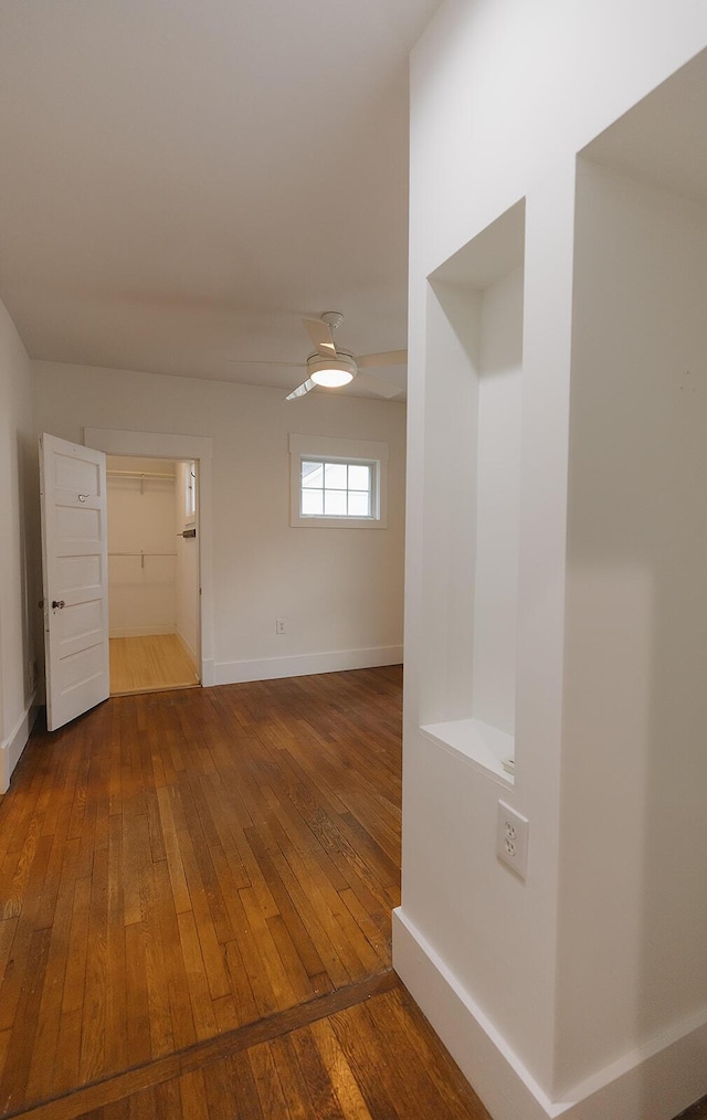1010 Aurora Ave, Lexington, KY 40502 - spare room with hardwood / wood-style flooring, baseboards, and ceiling fan