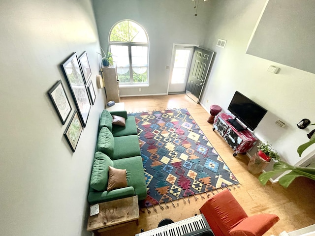 812 Statesman Way, Lexington, KY 40505 - living room with a towering ceiling and wood finished floors