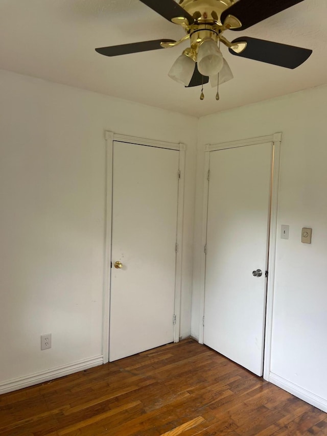 104 Arvin Dr, Lancaster, KY 40444 - unfurnished bedroom with wood finished floors and a ceiling fan