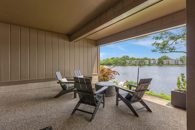 543 Laketower Dr Unit 140, Lexington, KY 40502 - view of patio / terrace with a water view