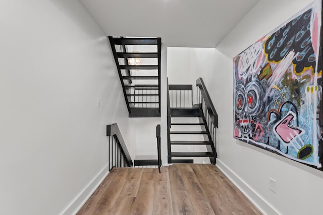 543 Laketower Dr Unit 140, Lexington, KY 40502 - stairs with wood finished floors and baseboards