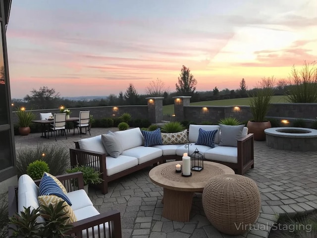 4301 Ravens Crest Ln, Lexington, KY 40515 - view of patio / terrace featuring an outdoor living space with a fire pit