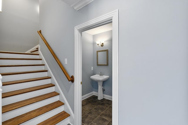 4301 Ravens Crest Ln, Lexington, KY 40515 - staircase featuring baseboards