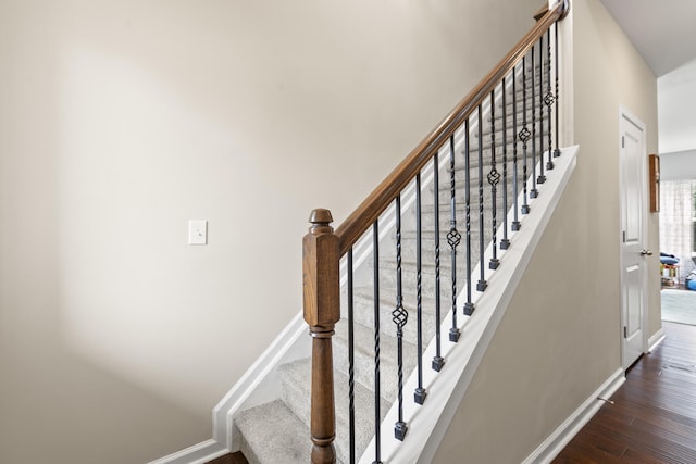 2768 Red Clover Ln, Lexington, KY 40511 - stairway featuring wood finished floors and baseboards