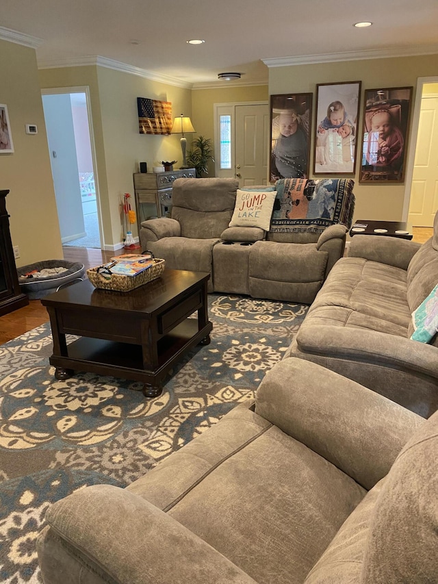 319 Huckleberry Ln, London, KY 40744 - living room with crown molding and recessed lighting