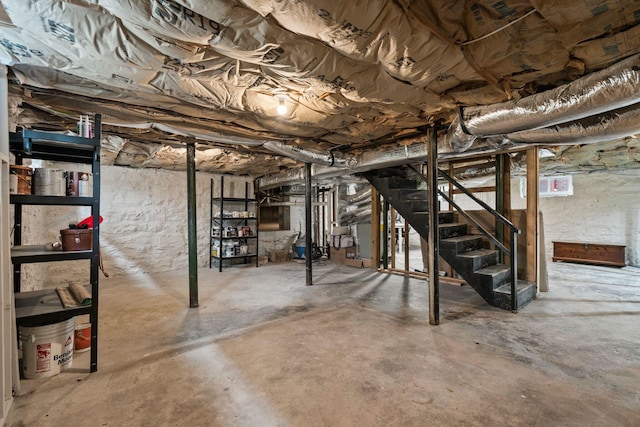 252 Cochran Rd, Lexington, KY 40502 - unfinished basement with stairway