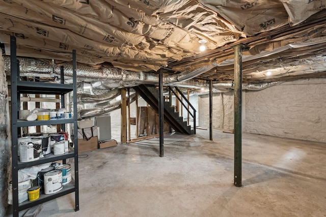 252 Cochran Rd, Lexington, KY 40502 - unfinished basement with stairs