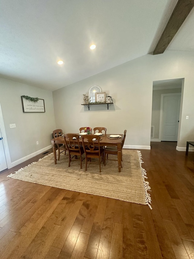 41 Logan Ln, London, KY 40744 - dining area with dark wood-style flooring, baseboards, and recessed lighting