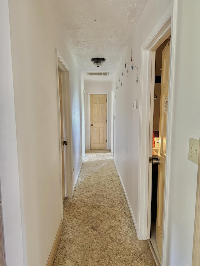 3125 Old Bull Rd, Eubank, KY 42567 - hallway with light carpet, baseboards, and a textured ceiling