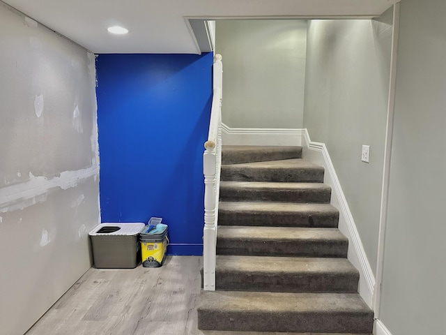 3125 Old Bull Rd, Eubank, KY 42567 - stairs featuring wood finished floors and recessed lighting