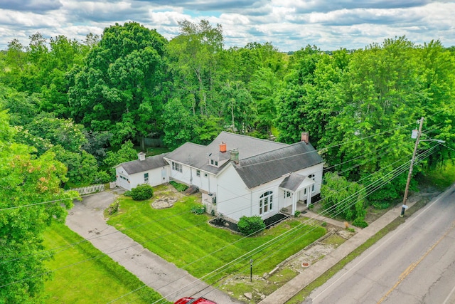 416 W Main St, Harrodsburg, KY 40330 - view from above of property with a forest