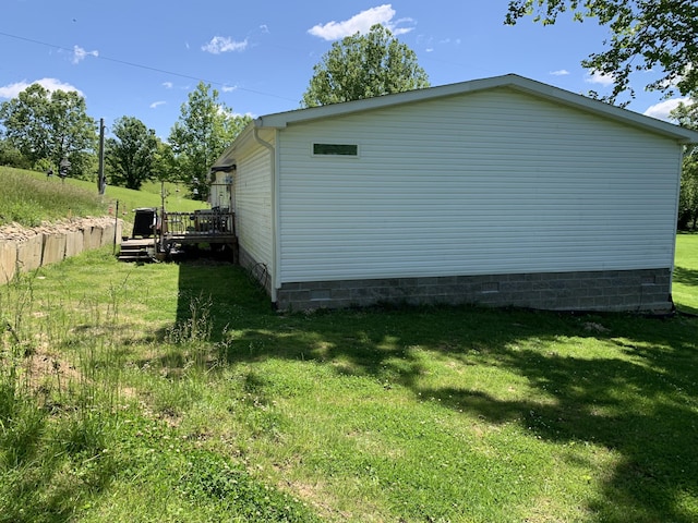 1306 Johnson Rd, Harrodsburg, KY 40330 - view of home's exterior featuring a yard and a deck