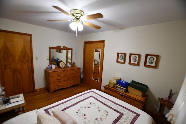 755 Mckee Rd, Irvine, KY 40336 - bedroom with wood finished floors and ceiling fan