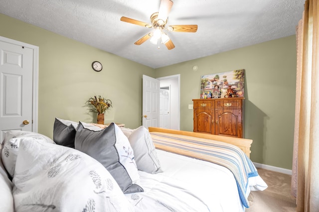 356 Weslyn Way, Nicholasville, KY 40356 - carpeted bedroom featuring baseboards, a ceiling fan, and a textured ceiling