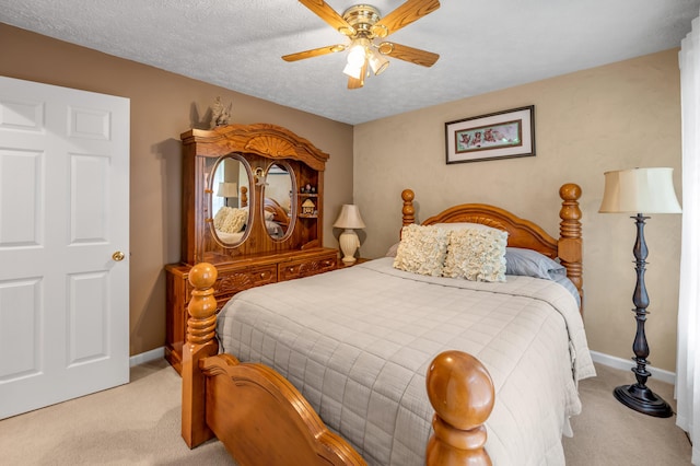 356 Weslyn Way, Nicholasville, KY 40356 - bedroom featuring carpet, baseboards, ceiling fan, and a textured ceiling