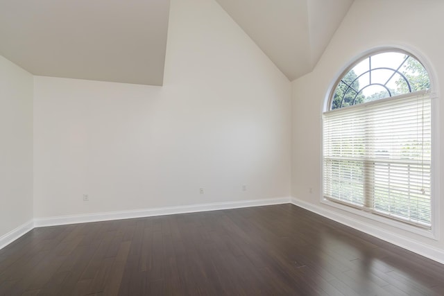101 Brookford Way, Georgetown, KY 40324 - unfurnished room featuring lofted ceiling, dark wood-style floors, and baseboards