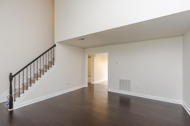 101 Brookford Way, Georgetown, KY 40324 - unfurnished living room featuring dark wood finished floors, stairs, and baseboards