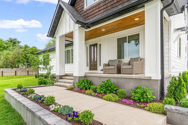 1251 Wilmore Rd, Nicholasville, KY 40356 - property entrance featuring board and batten siding and covered porch