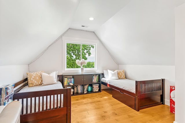 1251 Wilmore Rd, Nicholasville, KY 40356 - bedroom with wood finished floors and lofted ceiling