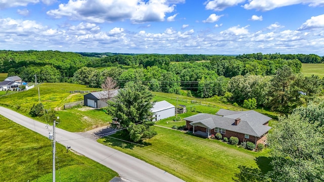 498 Winding Blade Rd, East Bernstadt, KY 40729 - aerial view of property and surrounding area featuring a forest