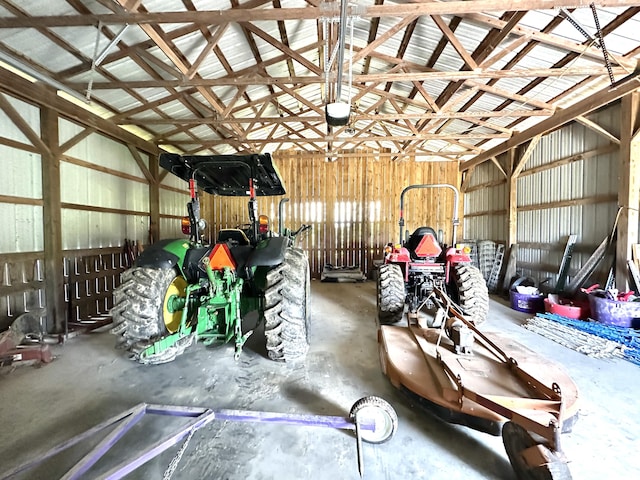498 Winding Blade Rd, East Bernstadt, KY 40729 - garage featuring metal wall