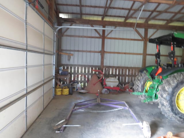 498 Winding Blade Rd, East Bernstadt, KY 40729 - garage with metal wall