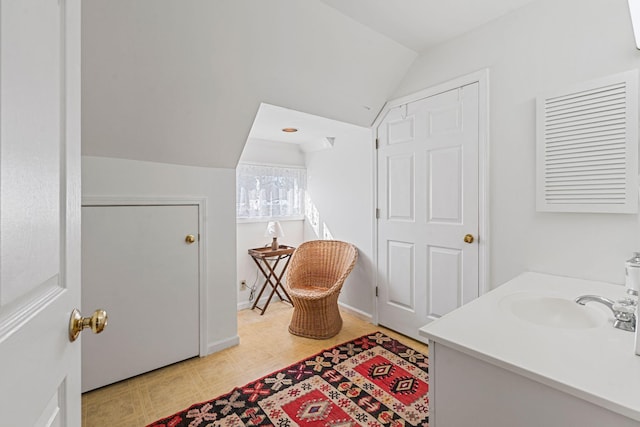 1483 Cypress St, Paris, KY 40361 - bathroom featuring a sink and lofted ceiling