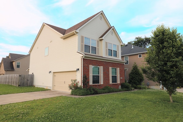 2592 Mable Ln, Lexington, KY 40511 - traditional home with an attached garage, concrete driveway, and brick siding