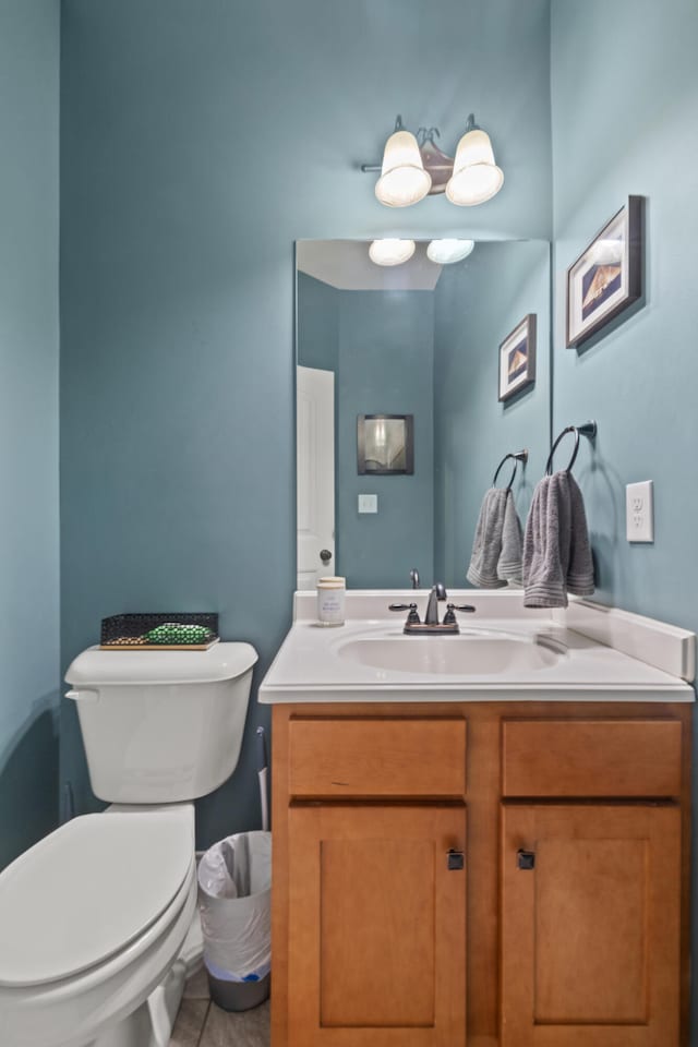929 Lauderdale Dr, Lexington, KY 40515 - bathroom with toilet, vanity, and tile patterned flooring
