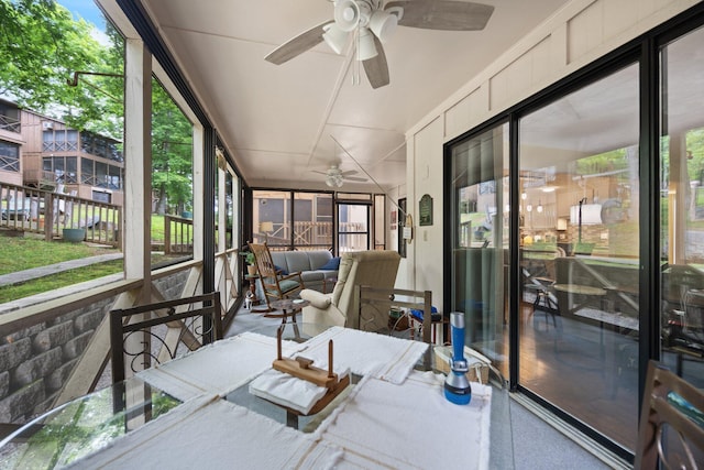 42-1 Woodson Bend Resort, Bronston, KY 42518 - sunroom / solarium featuring a ceiling fan and healthy amount of natural light