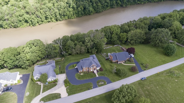 115 Old Bridge Rd, Danville, KY 40422 - aerial view of property and surrounding area featuring a heavily wooded area