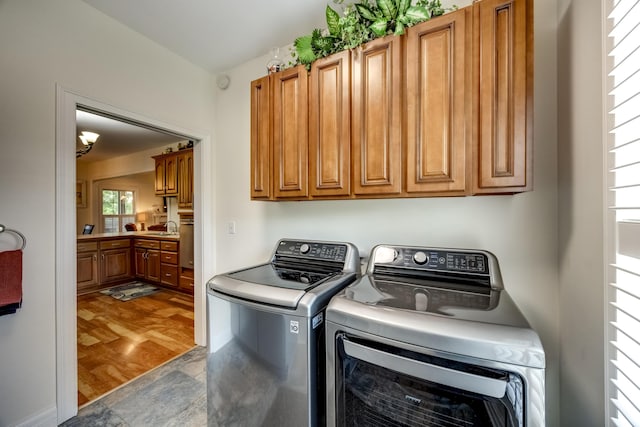 115 Old Bridge Rd, Danville, KY 40422 - laundry area featuring cabinet space and washing machine and clothes dryer