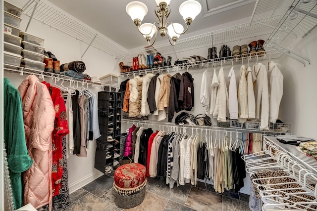 115 Old Bridge Rd, Danville, KY 40422 - walk in closet with a chandelier