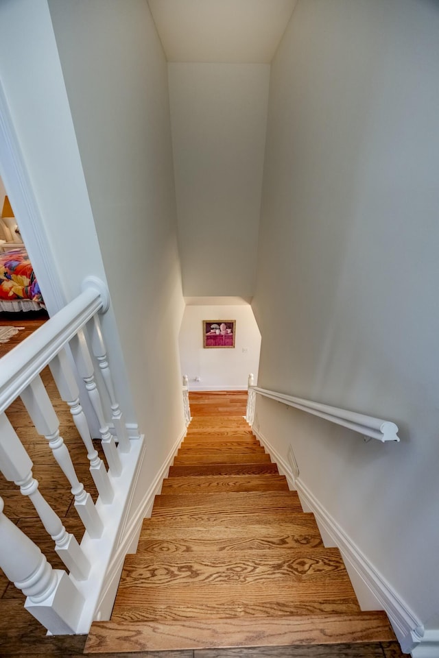 115 Old Bridge Rd, Danville, KY 40422 - stairway featuring wood finished floors and baseboards