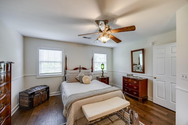 115 Old Bridge Rd, Danville, KY 40422 - bedroom featuring wood finished floors, ceiling fan, baseboard heating, and baseboards