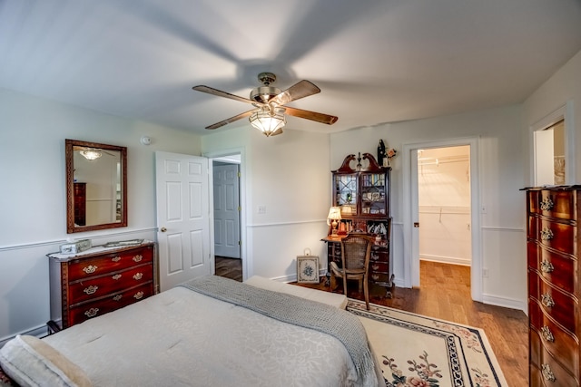 115 Old Bridge Rd, Danville, KY 40422 - bedroom with wood finished floors and ceiling fan