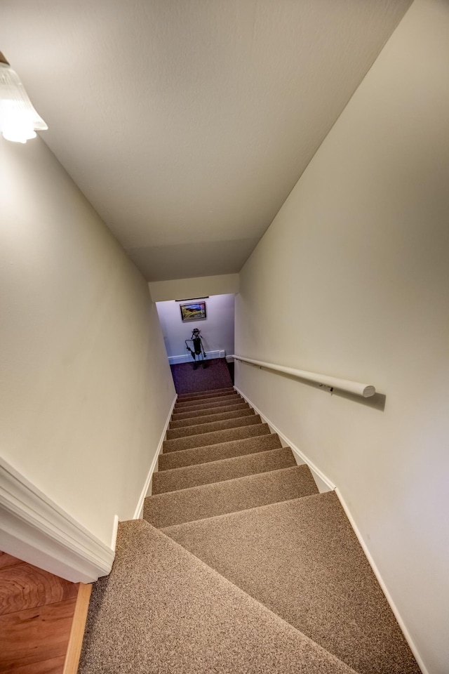 115 Old Bridge Rd, Danville, KY 40422 - staircase with carpet flooring and baseboards