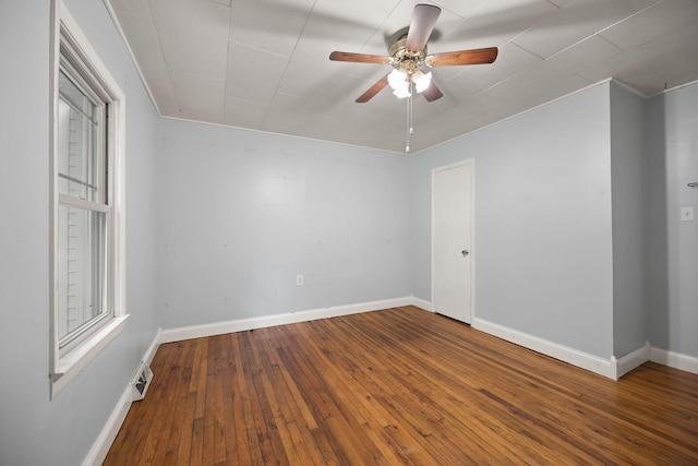 99 Wilson Ln, London, KY 40741 - unfurnished room with a ceiling fan, wood-type flooring, and baseboards